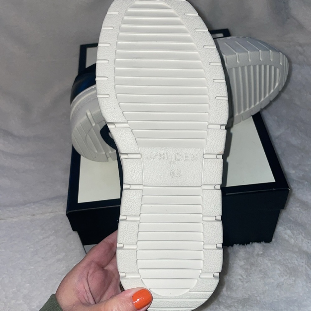 NWT J/SLIDES ROGER Black Suede Sneaker - Picture 14 of 14